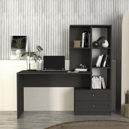 Γραφείο Εργασίας Mantra Χρώμα Ανθρακί 150x60x152