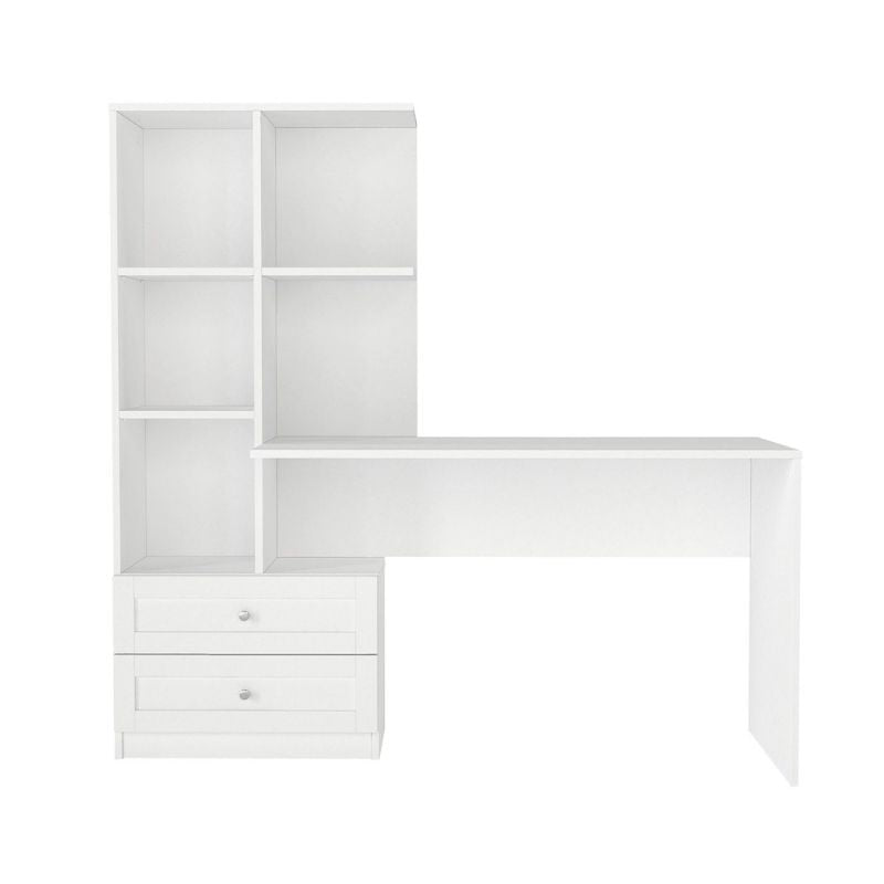 Γραφείο Εργασίας Mantra Χρώμα Λευκό 150x60x152