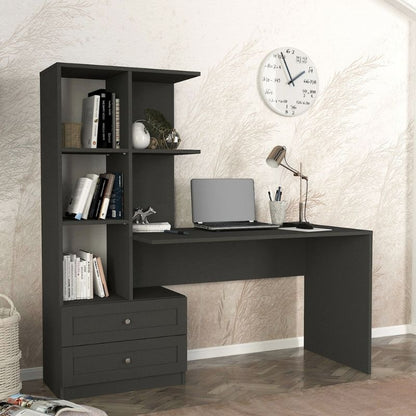 Γραφείο Εργασίας Mantra Χρώμα Ανθρακί 150x60x152