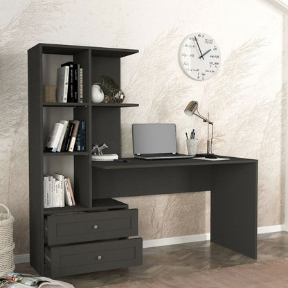Γραφείο Εργασίας Mantra Χρώμα Ανθρακί 150x60x152
