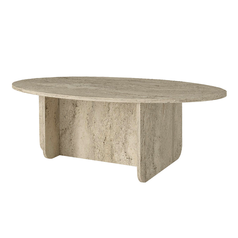 Τραπεζάκι Σαλονιού Ravey Χρώμα Travertine 120x60x39,6