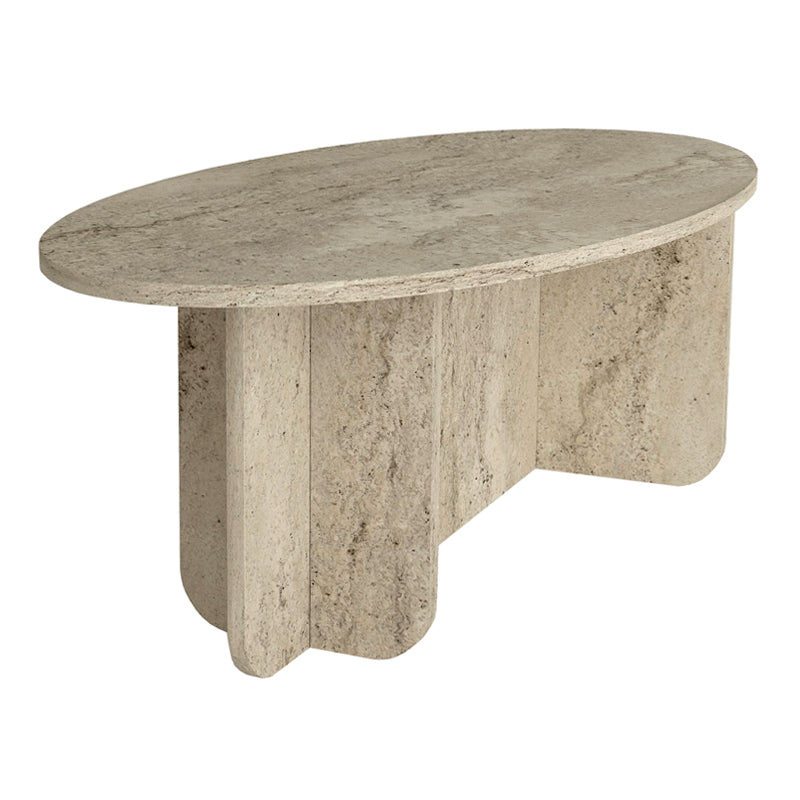 Τραπεζάκι Σαλονιού Ravey Χρώμα Travertine 120x60x39,6