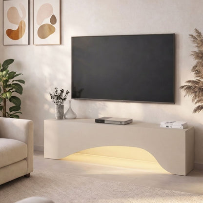Έπιπλο Τηλεόρασης Mara με LED Χρώμα Sandstone 150x31,4x40