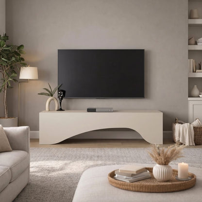 Έπιπλο Τηλεόρασης Mara με LED Χρώμα Sandstone 150x31,4x40