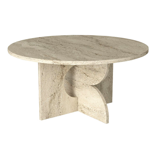 Τραπεζάκι Σαλονιού Mara Χρώμα Travertine Ø75x36,8
