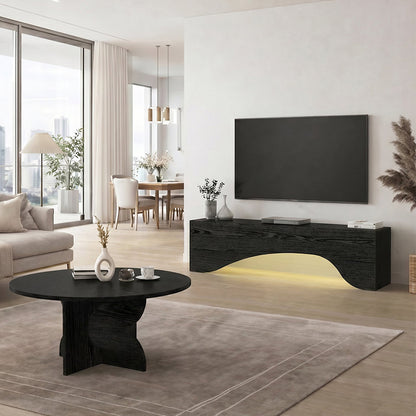 Τραπεζάκι Σαλονιού Mara Χρώμα Sencron Black Ø75x36,8