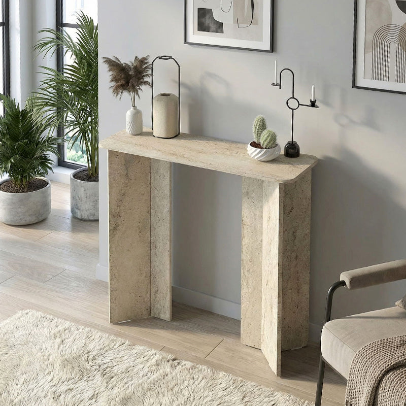 Κονσόλα Mara Χρώμα Travertine 90x29,6x91,8