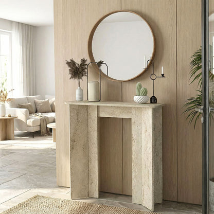 Κονσόλα Mara Χρώμα Travertine 90x29,6x91,8