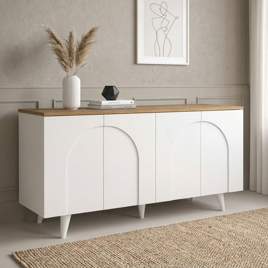 Μπουφές Bono Χρώμα Λευκό - Sepet Oak 150x45x74,6