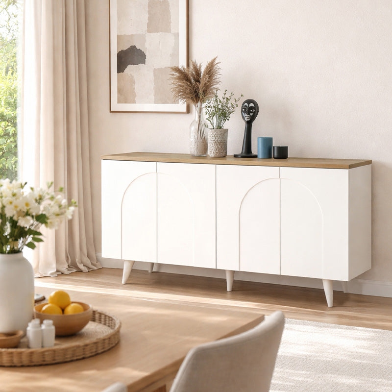 Μπουφές Bono Χρώμα Λευκό - Sepet Oak 150x45x74,6
