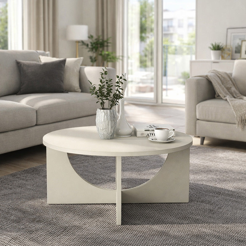 Τραπεζάκι Σαλονιού Lemmar Χρώμα Sandstone Ø75x36,8