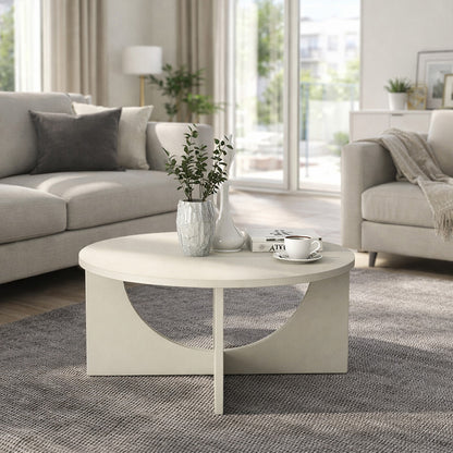 Τραπεζάκι Σαλονιού Lemmar Χρώμα Sandstone Ø75x36,8