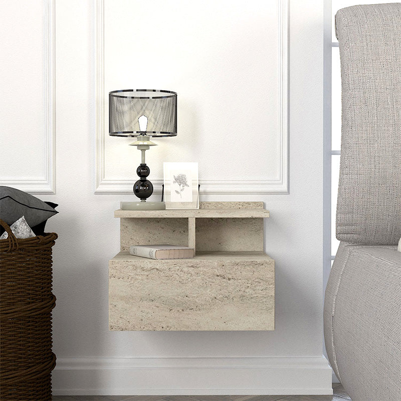 Κομοδίνο Επιτοίχιο Mislina Χρώμα Travertine 40x33,2x32