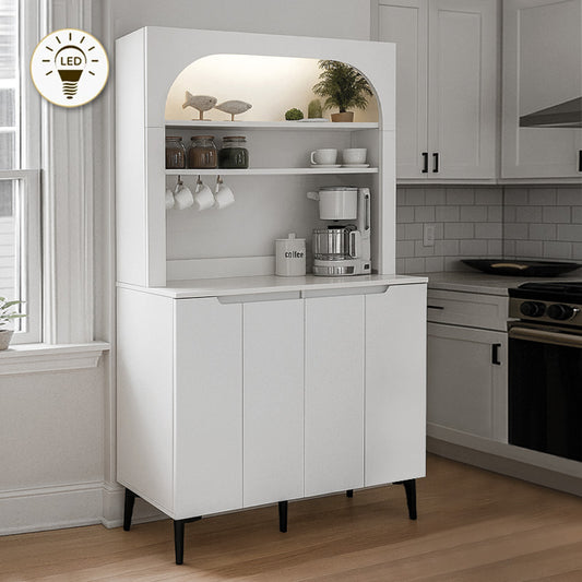 Έπιπλο Κουζίνας με LED Melinta 4 Χρώμα Λευκό 120x40x181,8