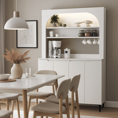 Έπιπλο Κουζίνας με LED Melinta 4 Χρώμα Λευκό 120x40x181,8