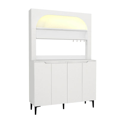 Έπιπλο Κουζίνας με LED Melinta 4 Χρώμα Λευκό 120x40x181,8