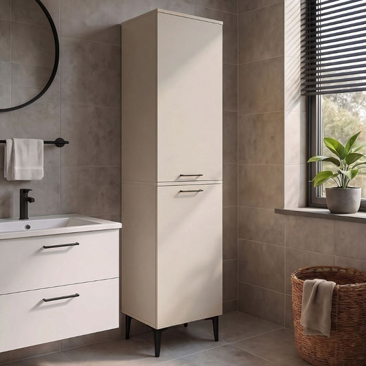 Ντουλάπι με Καλάθι Απλύτων Singa Χρώμα Sandstone 45x40x180