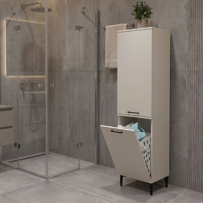 Ντουλάπι με Καλάθι Απλύτων Singa Χρώμα Sandstone 45x40x180