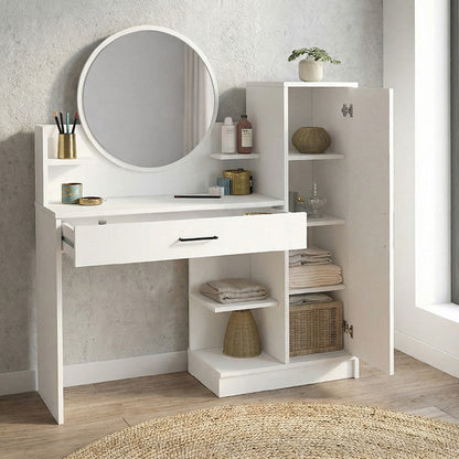 Τουαλέτα με Καθρέπτη Andera Χρώμα Λευκό 123,9x35x144,4