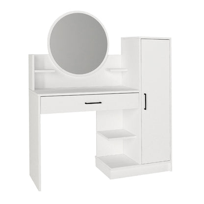 Τουαλέτα με Καθρέπτη Andera Χρώμα Λευκό 123,9x35x144,4