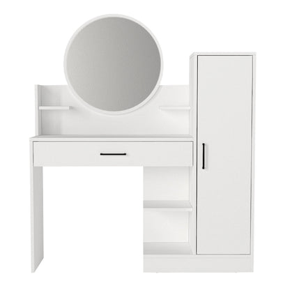 Τουαλέτα με Καθρέπτη Andera Χρώμα Λευκό 123,9x35x144,4