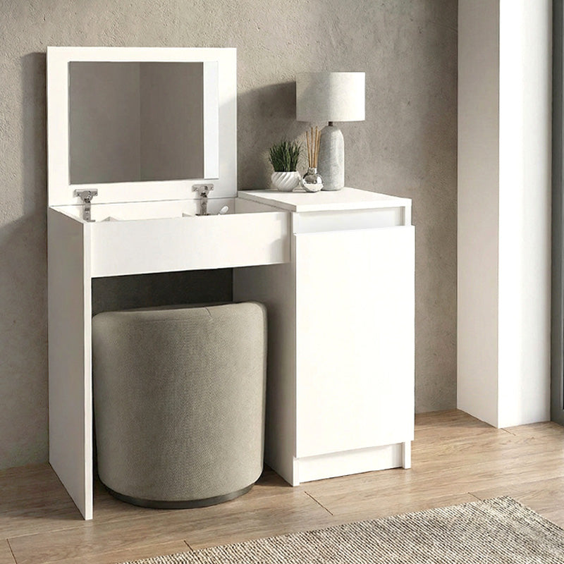 Τουαλέτα με Καθρέπτη Huma Χρώμα Λευκό 90x45x118,2
