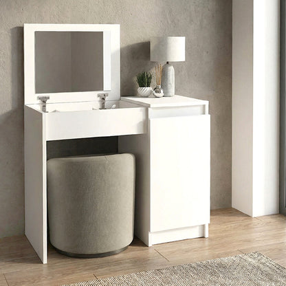 Τουαλέτα με Καθρέπτη Huma Χρώμα Λευκό 90x45x118,2