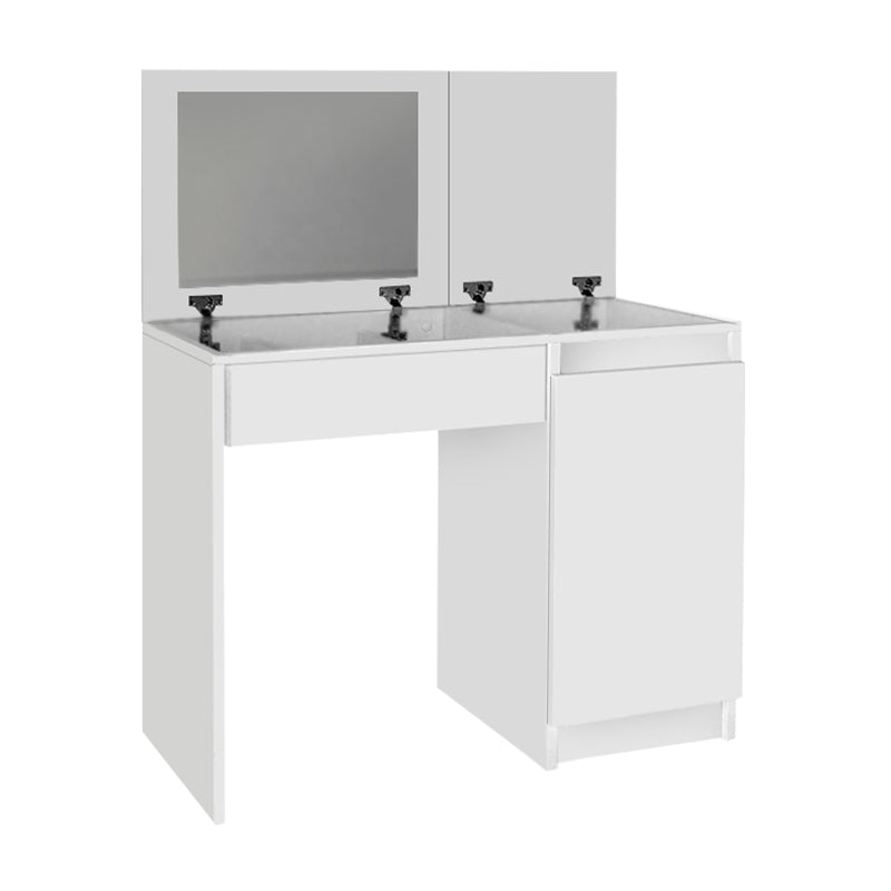 Τουαλέτα με Καθρέπτη Huma Χρώμα Λευκό 90x45x118,2