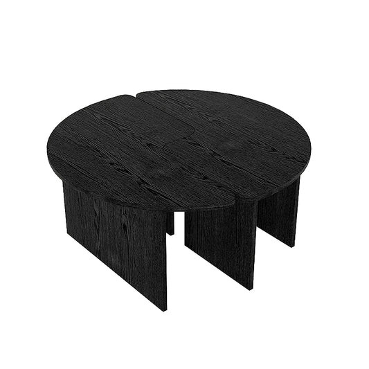 Τραπεζάκι Σαλονιού Σετ 2 Τμχ Dorena Χρώμα Sencron Black Ø90x41,7