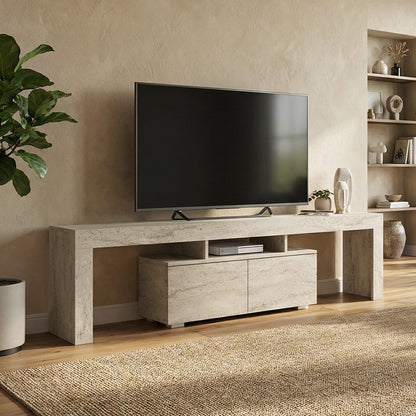 Έπιπλο Τηλεόρασης Woodra Χρώμα Travertine 180x31,3x50,2