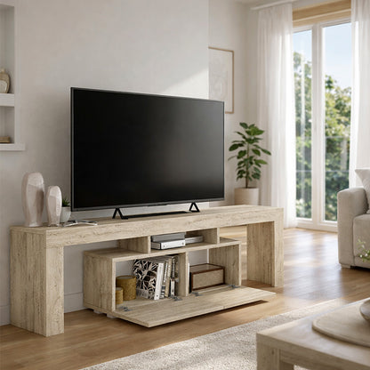 Έπιπλο Τηλεόρασης Woodra Χρώμα Travertine 180x31,3x50,2