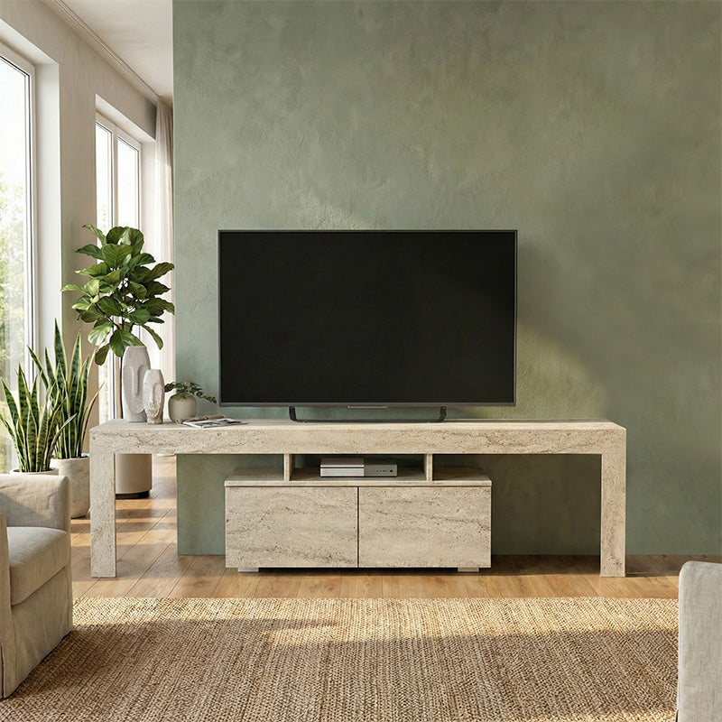 Έπιπλο Τηλεόρασης Woodra Χρώμα Travertine 180x31,3x50,2