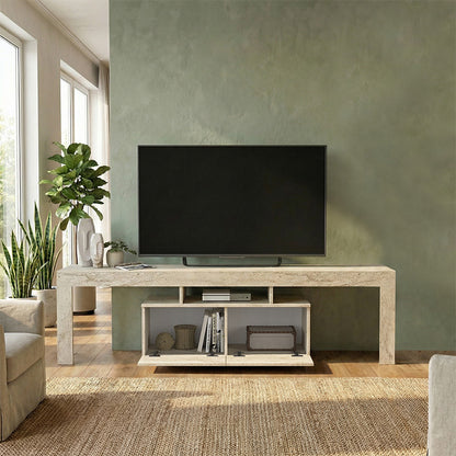 Έπιπλο Τηλεόρασης Woodra Χρώμα Travertine 180x31,3x50,2