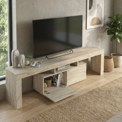 Έπιπλο Τηλεόρασης Woodra Χρώμα Travertine 180x31,3x50,2
