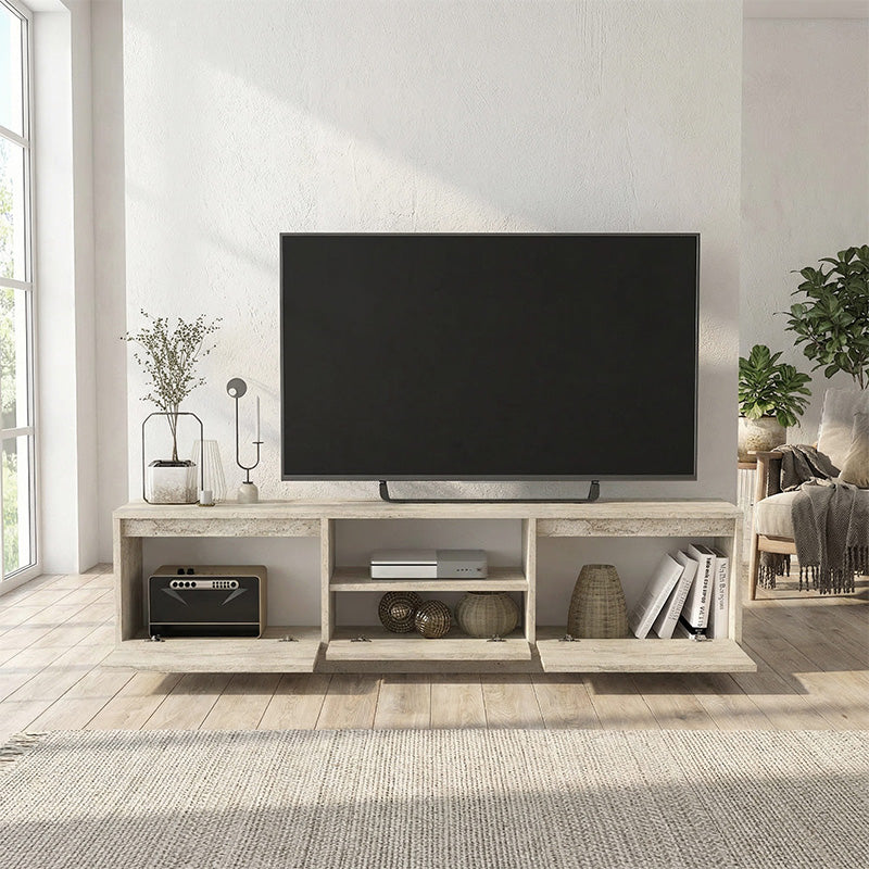 Έπιπλο Τηλεόρασης Lumbera Χρώμα Travertine 160x29,5x42