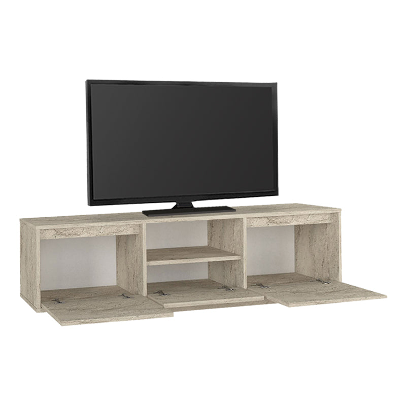 Έπιπλο Τηλεόρασης Lumbera Χρώμα Travertine 160x29,5x42