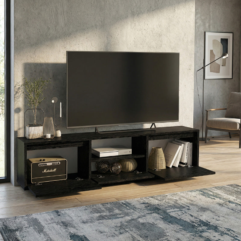 Έπιπλο Τηλεόρασης Lumbera Χρώμα Sencron Black 160x29,5x42