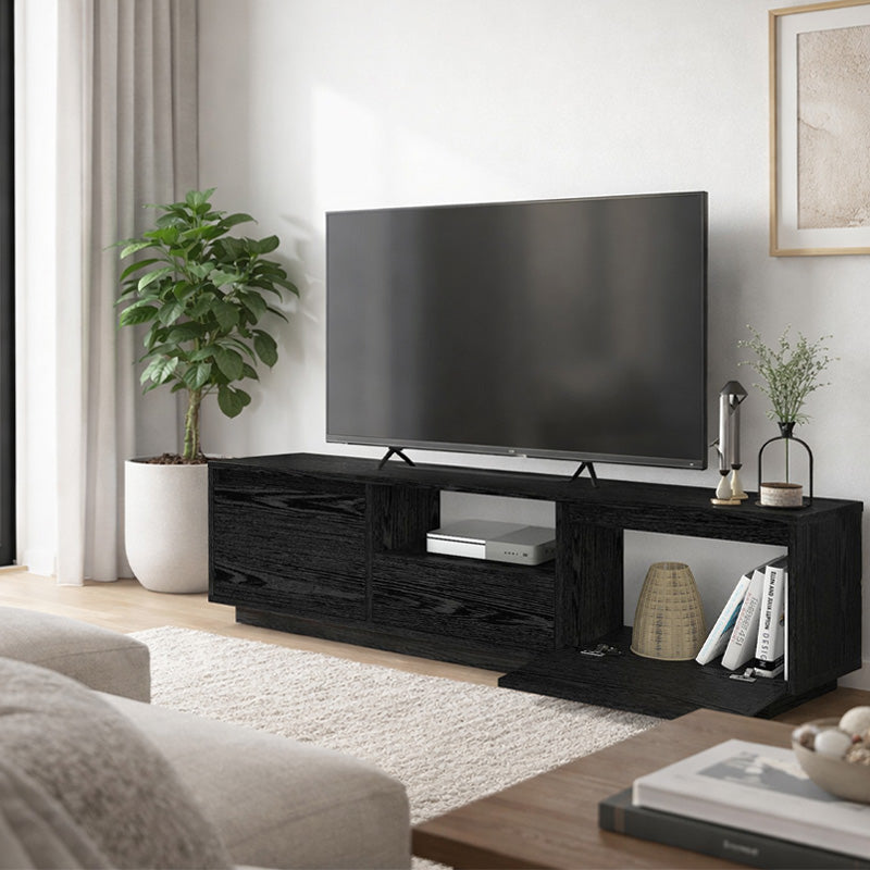 Έπιπλο Τηλεόρασης Lumbera Χρώμα Sencron Black 160x29,5x42
