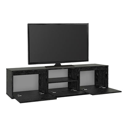 Έπιπλο Τηλεόρασης Lumbera Χρώμα Sencron Black 160x29,5x42