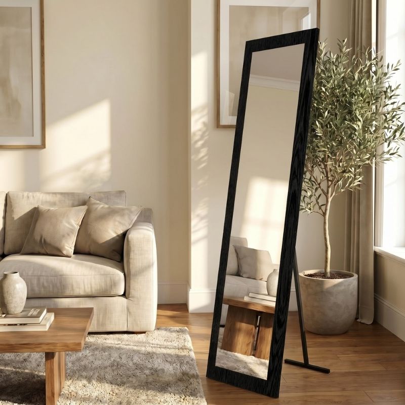 Καθρέπτης Δαπέδου - Τοίχου Lalu Χρώμα Sencron Black 40x150εκ