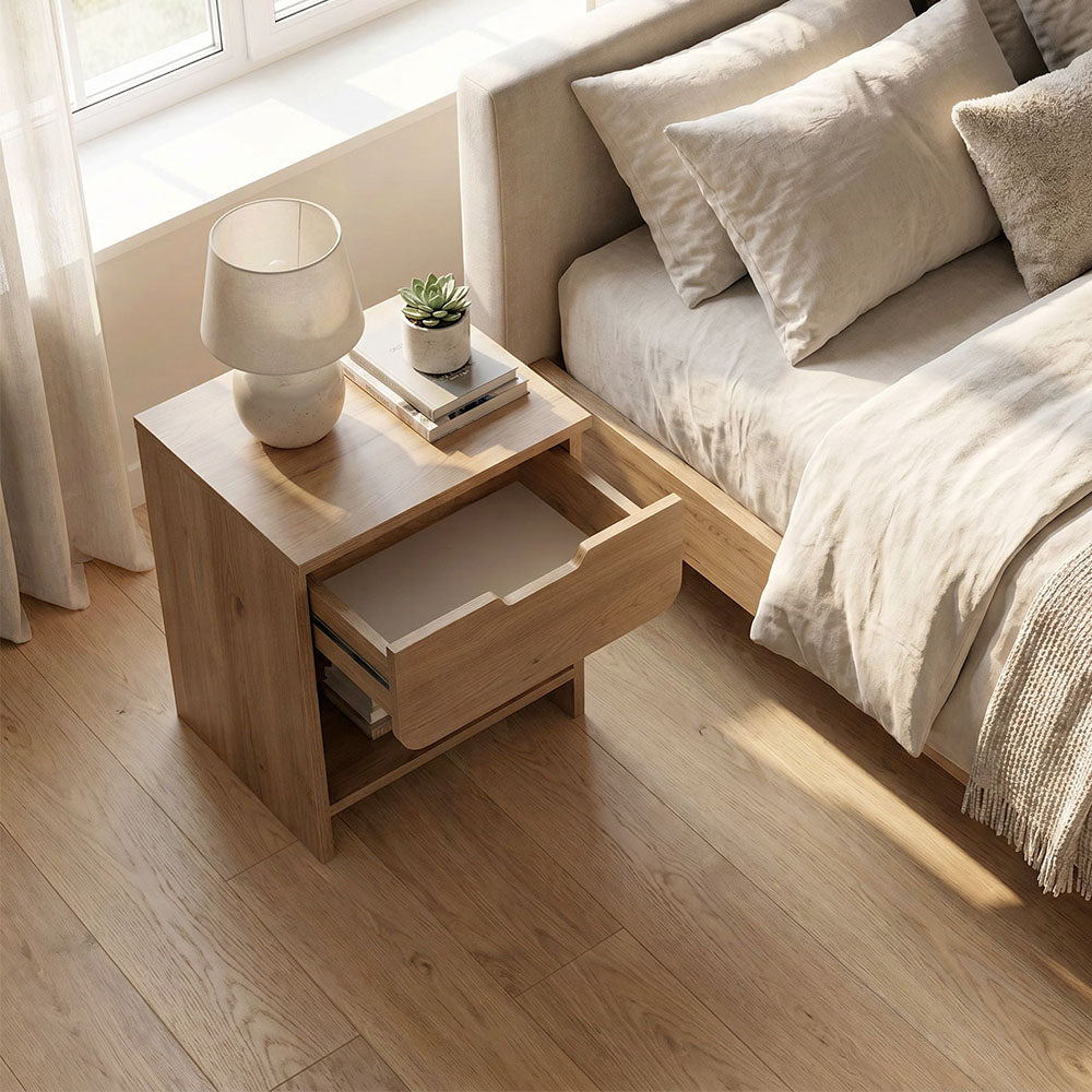 Κομοδίνο Mida Χρώμα Sepet Oak 45x40x52