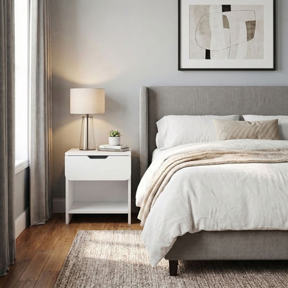 Mida Nightstand White Color 45x40x52