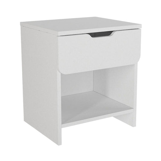 Κομοδίνο Mida Χρώμα Λευκό 45x40x52
