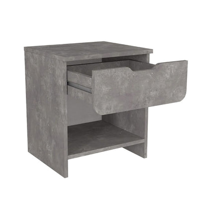 Κομοδίνο Mida Χρώμα Γκρι Σκυροδέματος 45x40x52