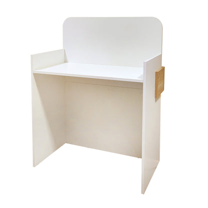 Γραφείο Υποδοχής - Reception Telmos με LED Χρώμα Λευκό - Sapphire Oak 90x43,6x119,2