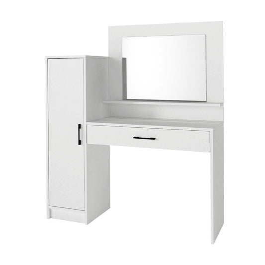 Τουαλέτα με Καθρέπτη Kaunos Χρώμα Λευκό 123,8x40x148,2
