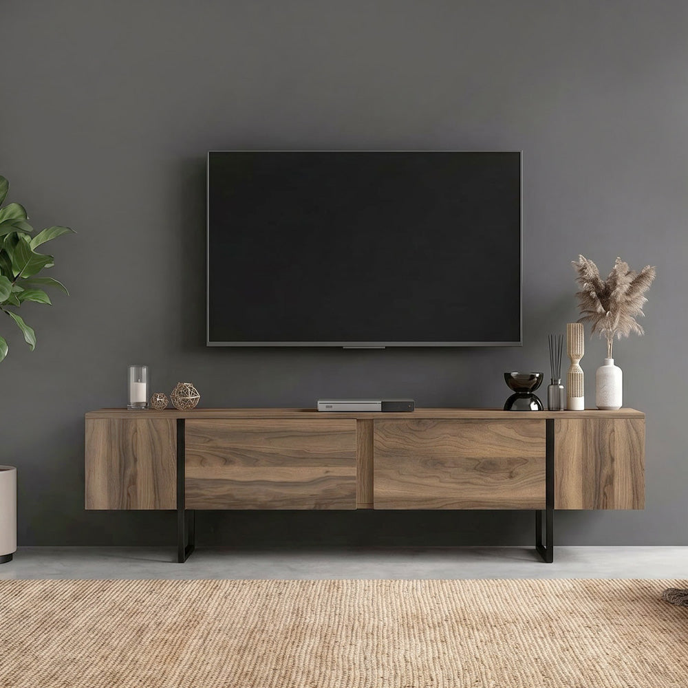 Έπιπλο Τηλεόρασης Orontes Χρώμα Καρυδί 180x29,6x50
