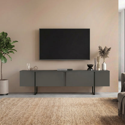 Έπιπλο Τηλεόρασης Orontes Χρώμα Ανθρακί 180x29,6x50