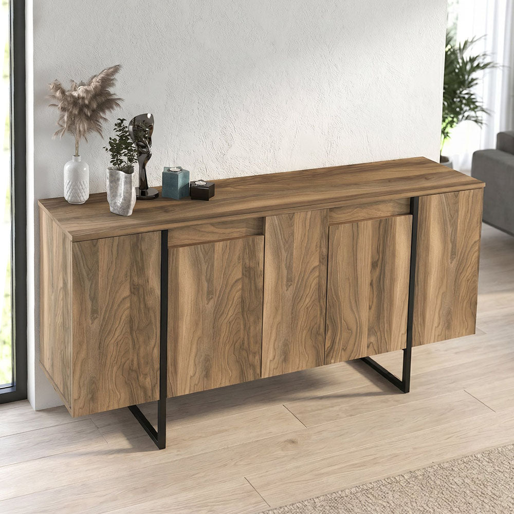 Μπουφές Orontes Χρώμα Καρυδί 160x35,2x80