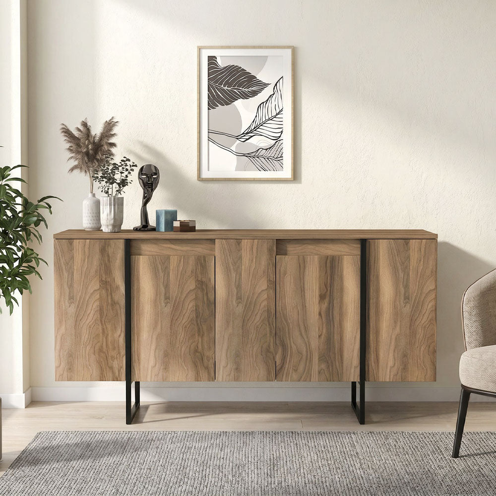 Μπουφές Orontes Χρώμα Καρυδί 160x35,2x80